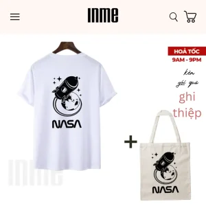 BST Nasa 01 _ Áo Thun Cotton & Túi Vải Canvas _ INME Studio