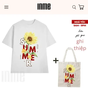BST Summer _ Áo Thun Cotton và Túi Vải Canvas _ INME Studio
