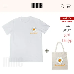 BST Bounceback Hoa Cúc Áo Thun Cotton và Túi Vải Canvas - INME Studio