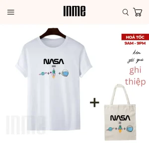 BST Nasa 02 _ Áo Thun Cotton & Túi Vải Canvas _ INME Studio