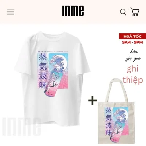 BST Đồ Uống Nhật Bản - Vapor95_ Áo Thun Cotton & Túi Vải Canvas _ INME Studio