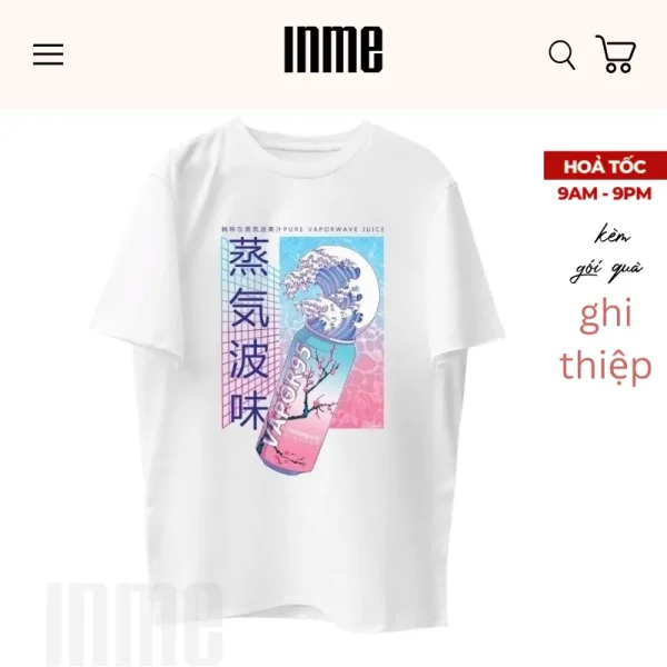 BST Đồ Uống Nhật Bản - Vapor95_ Áo Thun Cotton & Túi Vải Canvas _ INME Studio - Hình ảnh 3
