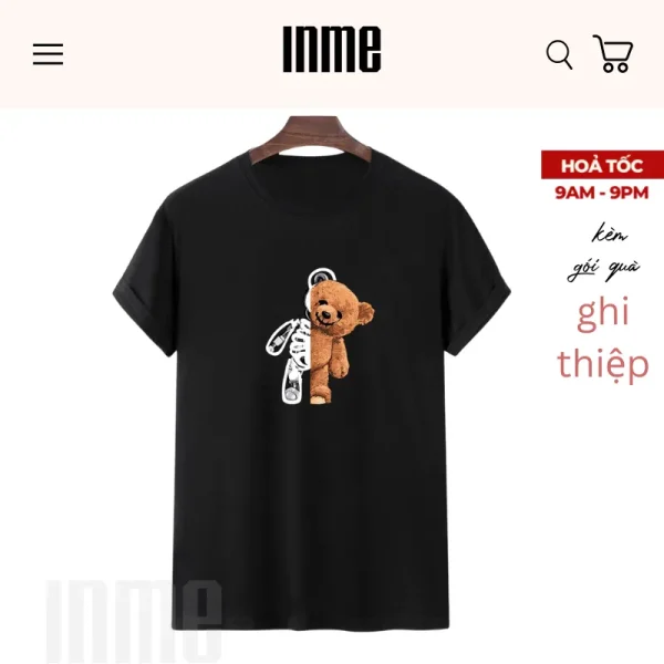 BST Áo Thun và Túi Canvas Mẫu Gấu Người Máy – INME Studio - Hình ảnh 3