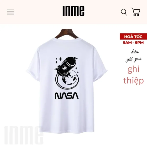 BST Nasa 01 _ Áo Thun Cotton & Túi Vải Canvas _ INME Studio - Hình ảnh 3