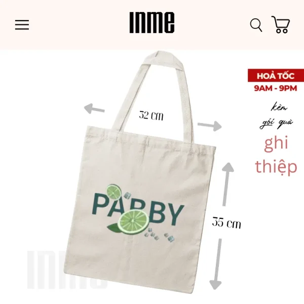 BST Lime _ Áo Thun Cotton & Túi Vải Canvas _ INME Studio - Hình ảnh 4