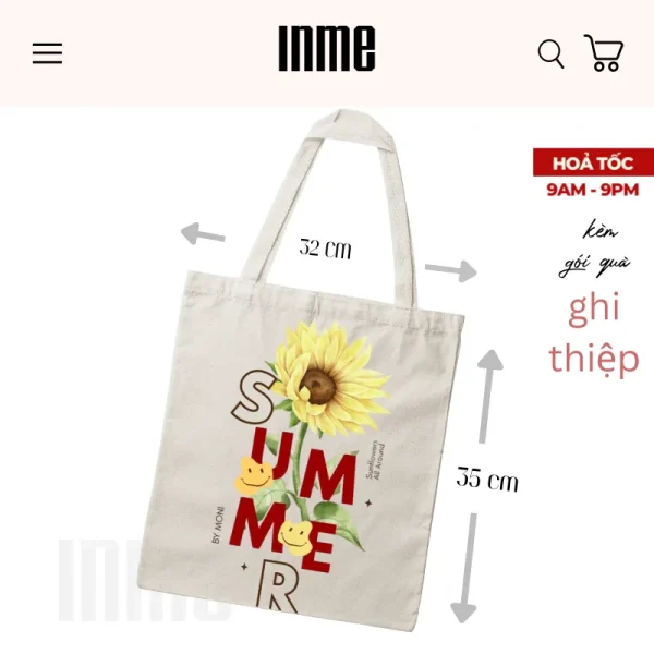 BST Summer _ Áo Thun Cotton và Túi Vải Canvas _ INME Studio - Hình ảnh 5