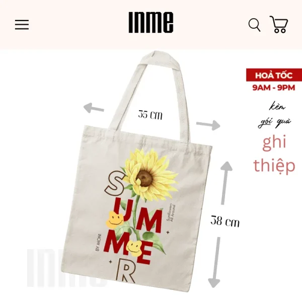 BST Summer _ Áo Thun Cotton và Túi Vải Canvas _ INME Studio - Hình ảnh 4