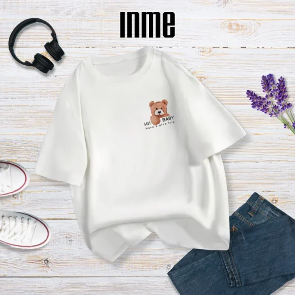 Áo Thun INME Gấu Nâu 100% Cotton - Hình ảnh 2