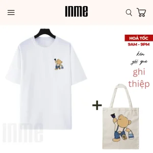 BST Áo Thun và Túi Canvas Mẫu Gấu Họa Sĩ – INME Studio