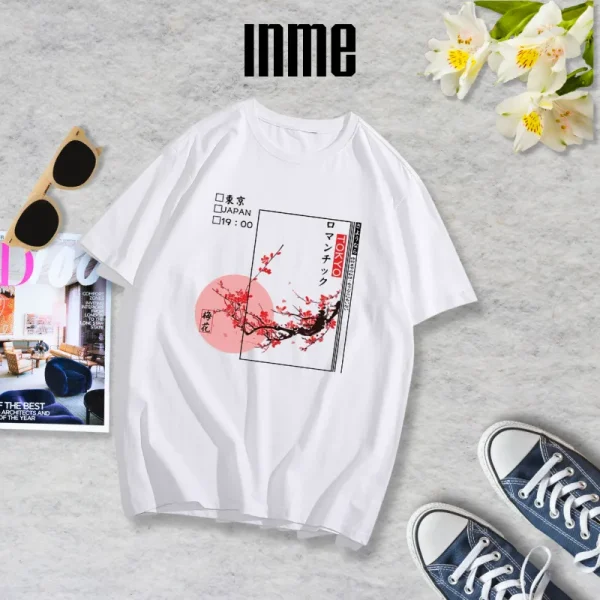 Áo thun cotton hoạ tiết Hoa Anh Đào phong cách Japan – Áo thun INME - Hình ảnh 2
