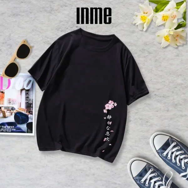 Áo thun cotton hoạ tiết Hoa Anh Đào phong cách Japan – Áo thun INME - Hình ảnh 4