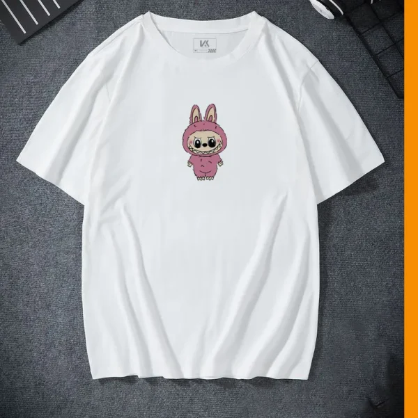 Áo thun cotton màu trắng Labubu – Áo thun INME - Hình ảnh 2