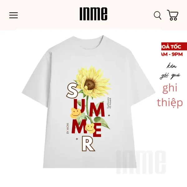 INME STUDIO_ÁO THUN HỌA TIẾT SUMMER_CHẤT LIỆU 100% COTTON THOÁNG MÁT