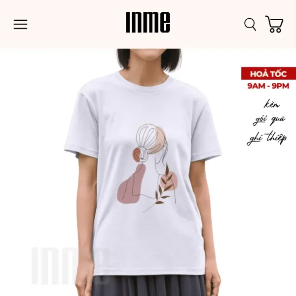 BST Họa Sắc Nàng Thơ _ Áo Thun Cotton & Túi Vải Canvas _ INME Studio - Hình ảnh 3