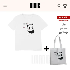 BST Gấu Trúc Hello _ Túi Canvas & Áo Thun Cotton _ INME Studio