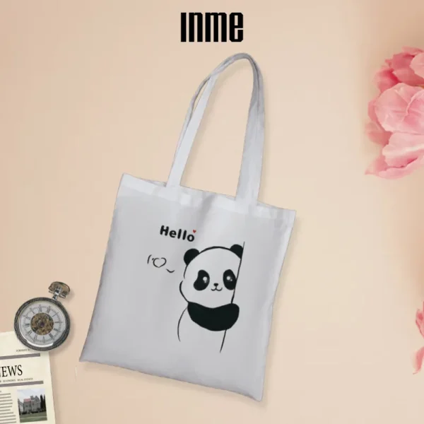 BST Gấu Trúc Hello _ Túi Canvas & Áo Thun Cotton _ INME Studio - Hình ảnh 4