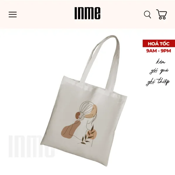 BST Họa Sắc Nàng Thơ _ Áo Thun Cotton & Túi Vải Canvas _ INME Studio - Hình ảnh 5
