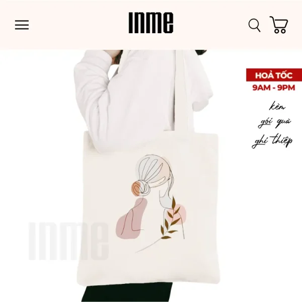 BST Họa Sắc Nàng Thơ _ Áo Thun Cotton & Túi Vải Canvas _ INME Studio - Hình ảnh 6